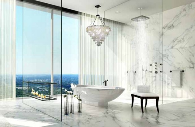 19 Astonishing &amp; Cozy Bathrooms Design Ideas With Fireplace