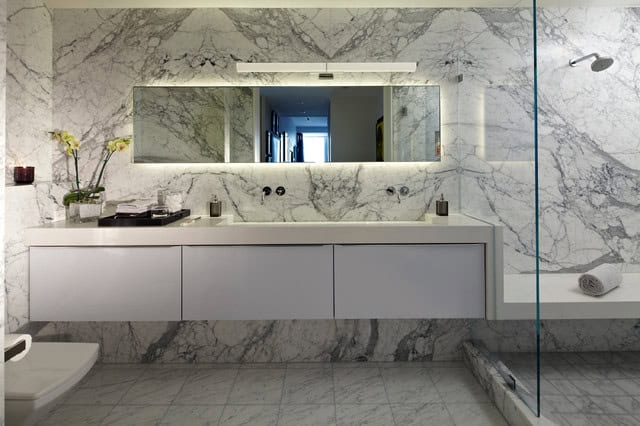 27 Exquisite Marble Bathroom Design Ideas 16