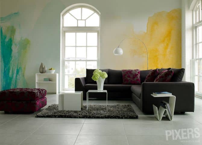 The Coolest 25 Watercolor Wall Designs 16