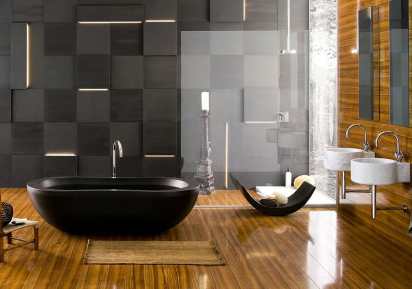 18 Exquisite Contemporary Wooden Bathroom Design Ideas 18
