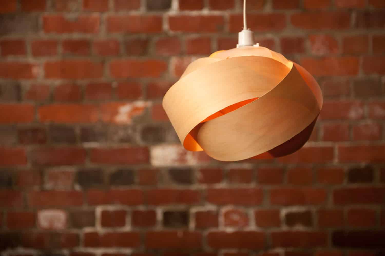Wood veneer pendant light shade Buy it here: www.etsy.com
