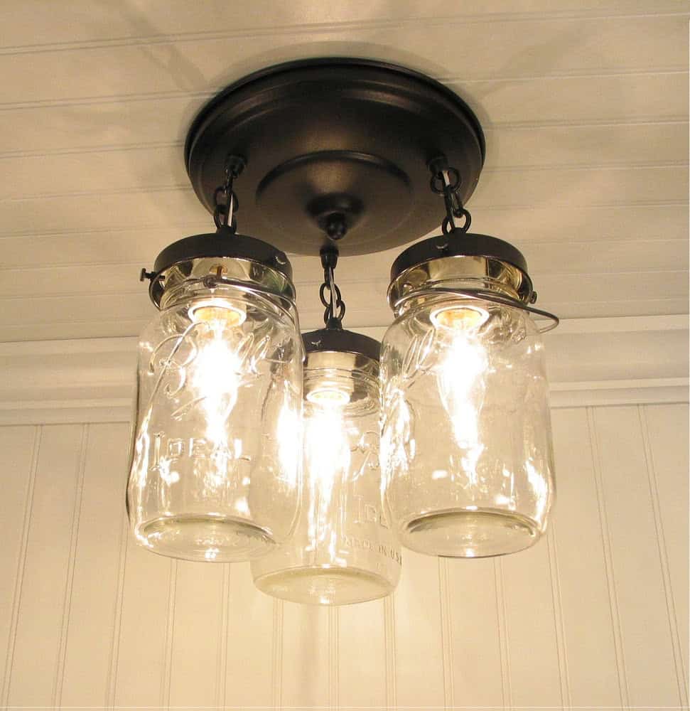 Vintage Mason Jar CEILING LIGHT Buy it here: www.etsy.com