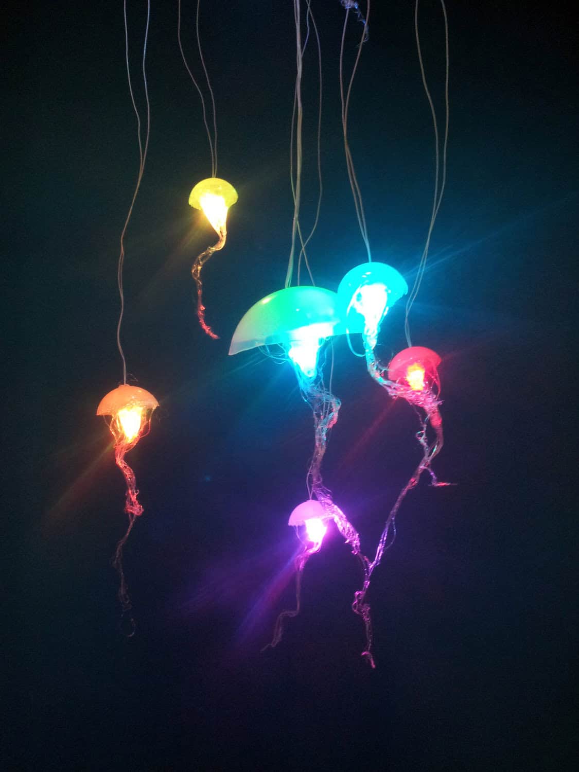 Jellyfish Hanging Lights With Rainbow Fading LEDs Buy it here: www.etsy.com