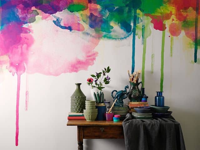 The Coolest 25 Watercolor Wall Designs 19