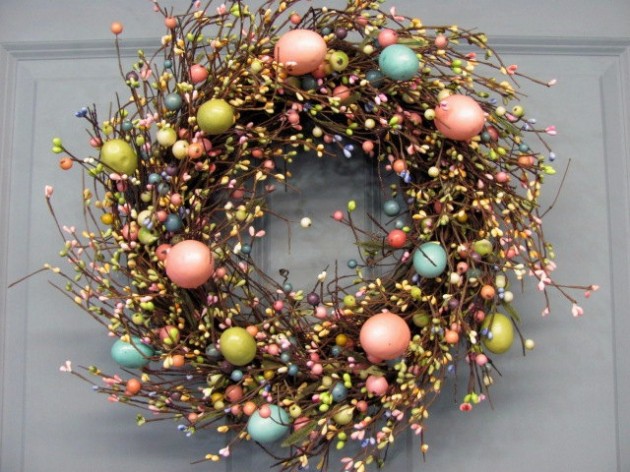 21 Colorful Handmade Easter Wreath Designs