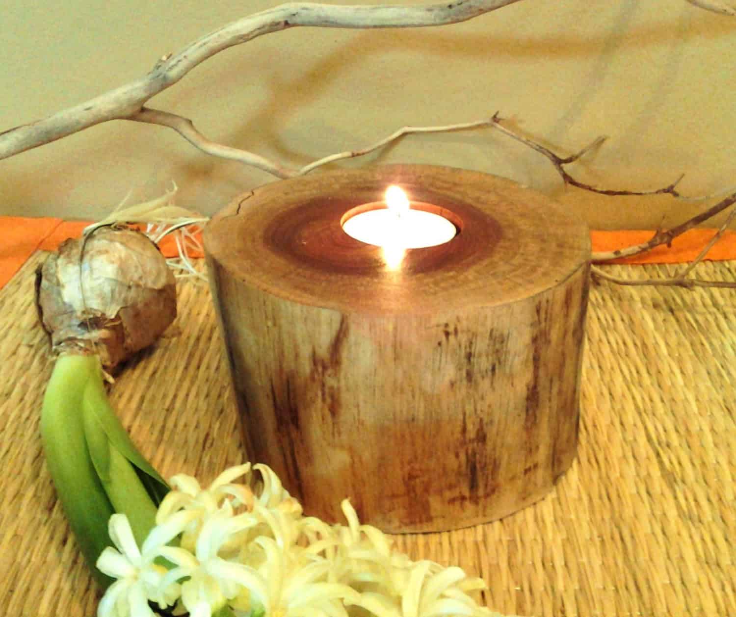 Australian Pine Wood tree branch candleholder Buy it here: www.etsy.com