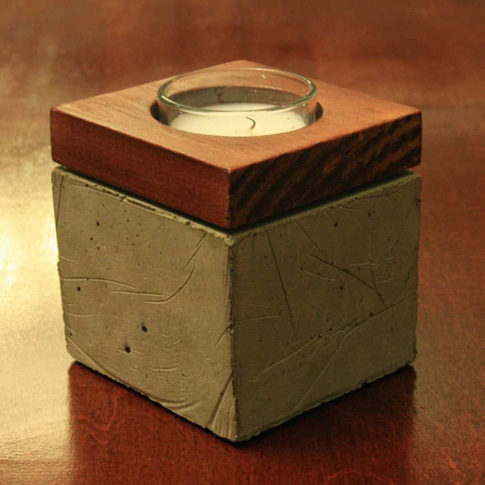 Concrete and Wood Votive Candle Holder Buy it here: www.etsy.com
