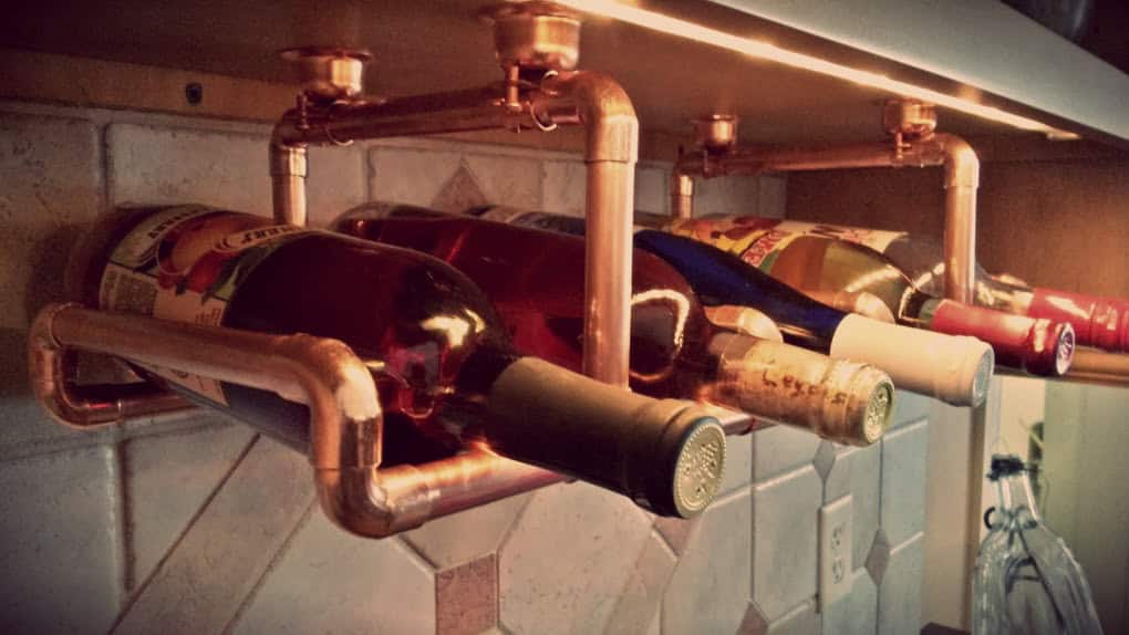 Unique Copper 5 Bottle Under Cupboard Wine Rack Buy it here: www.etsy.com