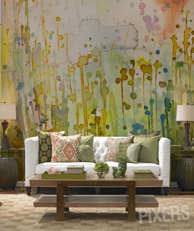 The Coolest 25 Watercolor Wall Designs 25