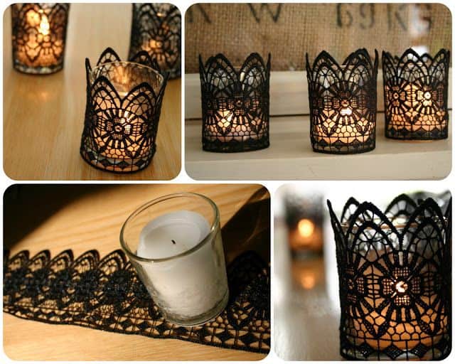 Black Lace Candles 25