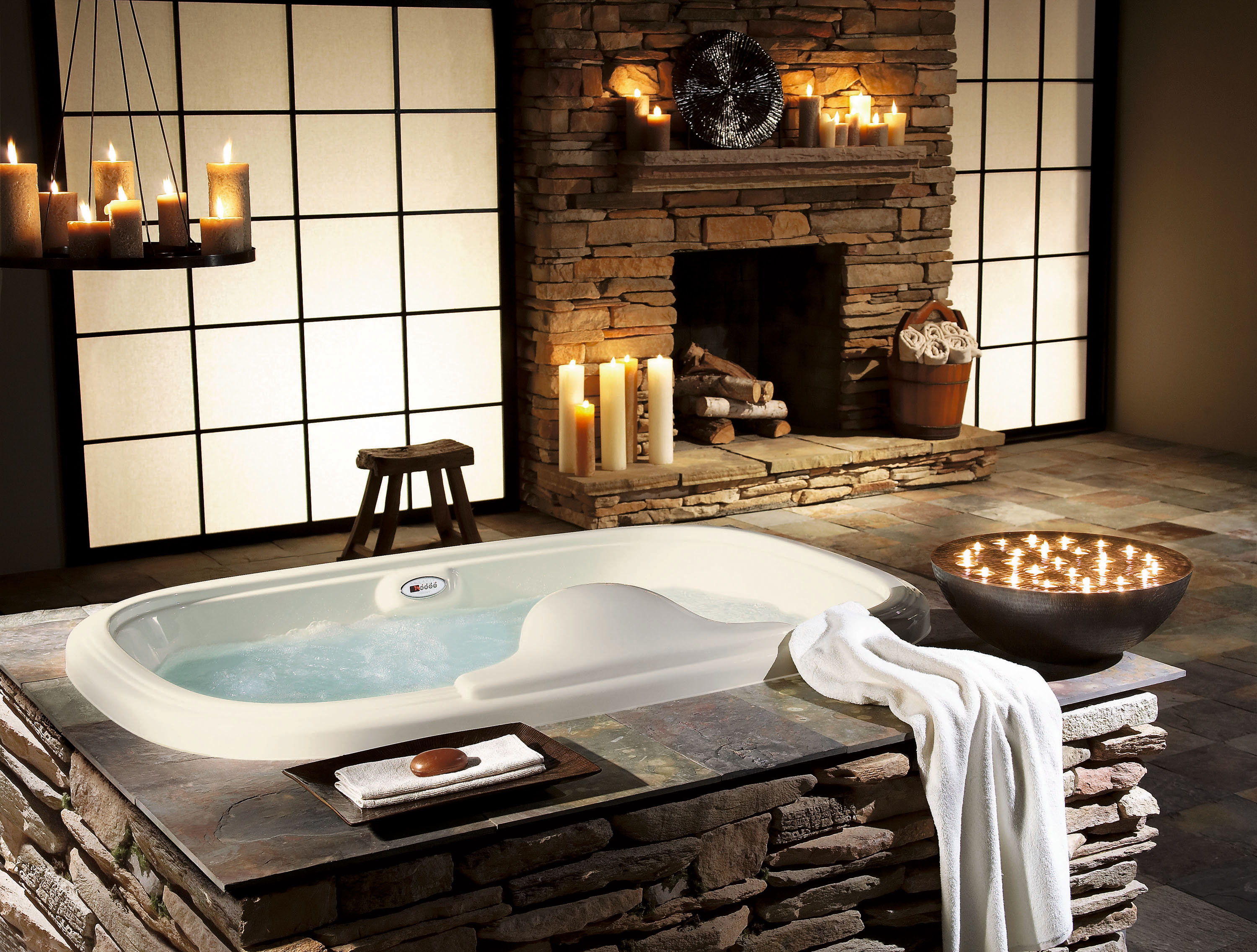 19 Astonishing Cozy Bathrooms Design Ideas With Fireplace