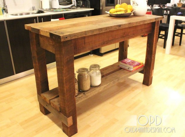 30 Rustic Diy Kitchen Island Ideas, How To Build A Rustic Kitchen Island With Seating