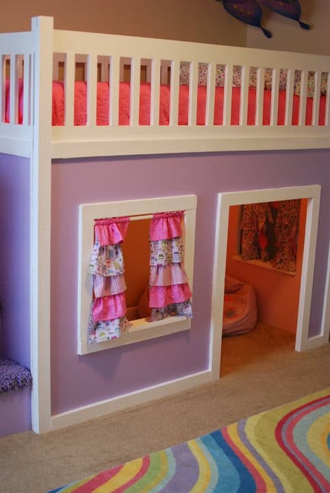 bunk bed with play area