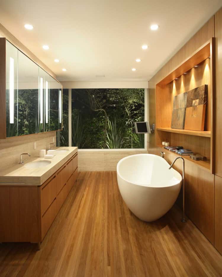18 Exquisite Contemporary Wooden Bathroom Design Ideas 6