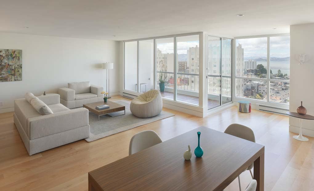 Minimalist Condominium on Russian Hill Offering Astonishing San