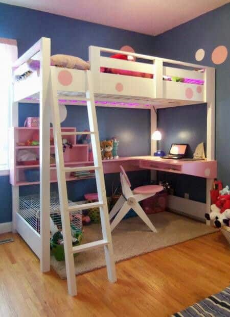 elevated kids bed