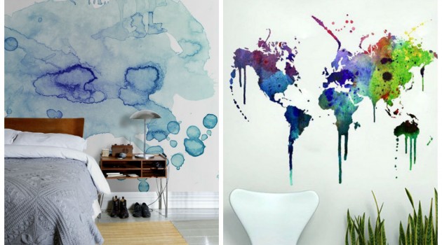 The Coolest 25 Watercolor Wall Designs