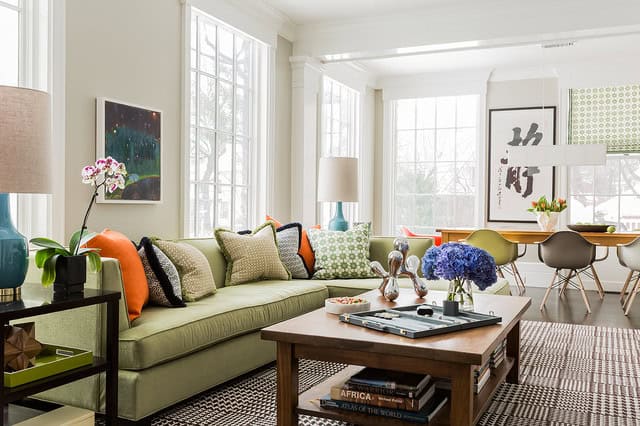 21 Vibrant Colored Sofa Design Ideas to Break the Monotony in the Living Room 14