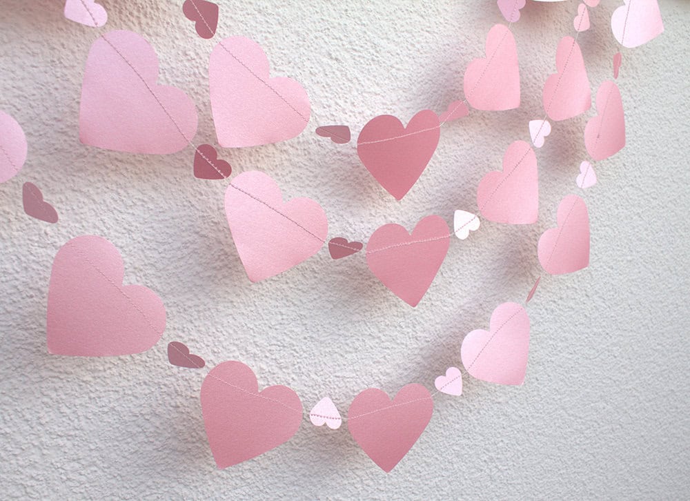 Pink Heart Garland Buy it here: www.etsy.com