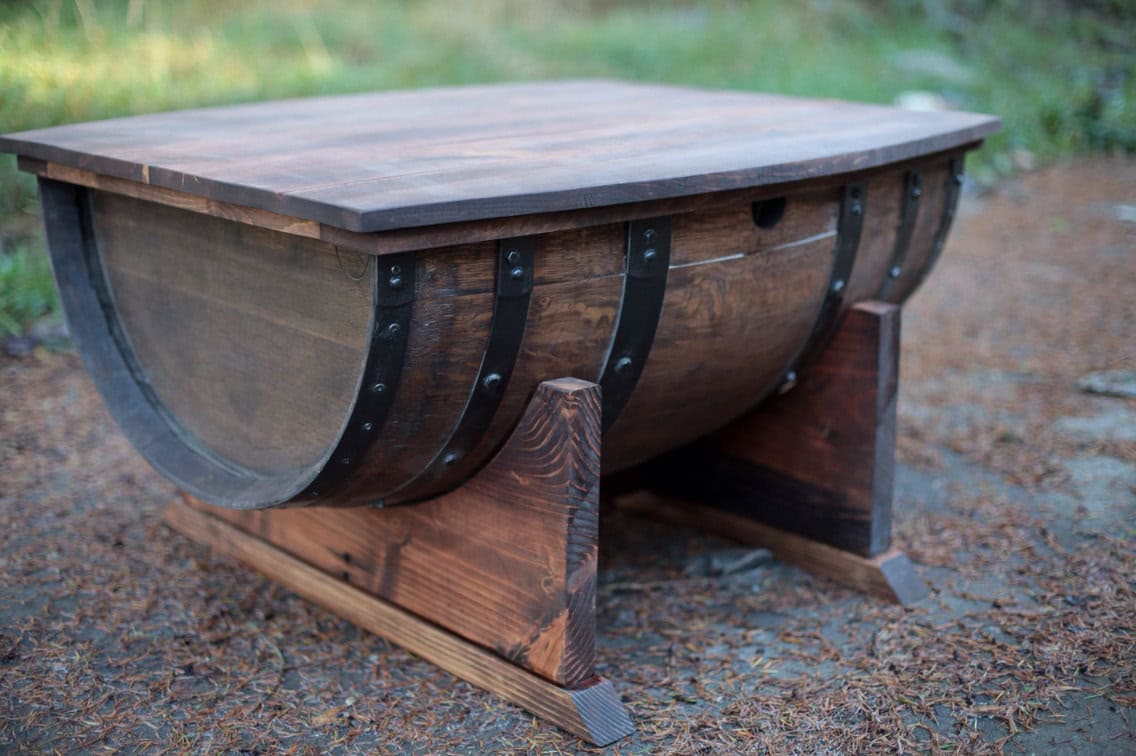 Wine Barrel Coffee Table Buy it here: www.etsy.com