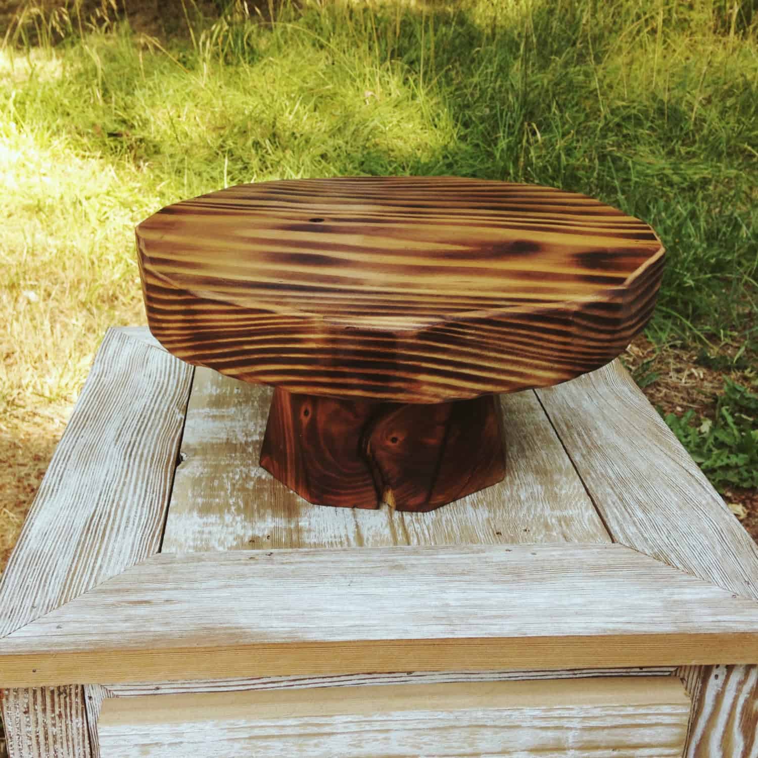 Rustic Cake Stand Buy it here: www.etsy.com