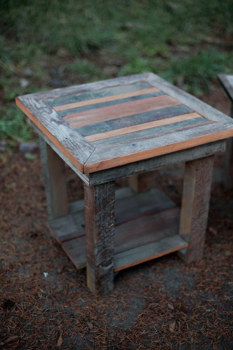 Rustic Reclaimed Wood Side Table Buy it here: www.etsy.com