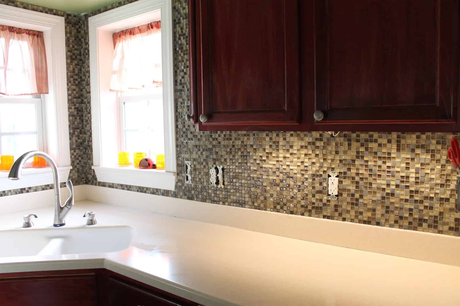 20. Create an awesome tile backsplash with small tiles 20