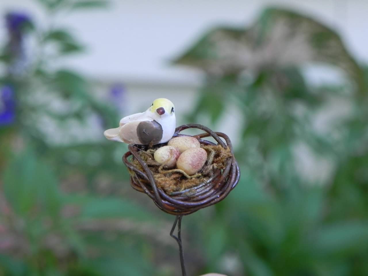Miniature Bird Nest with eggs and Bird Buy it here: www.etsy.com