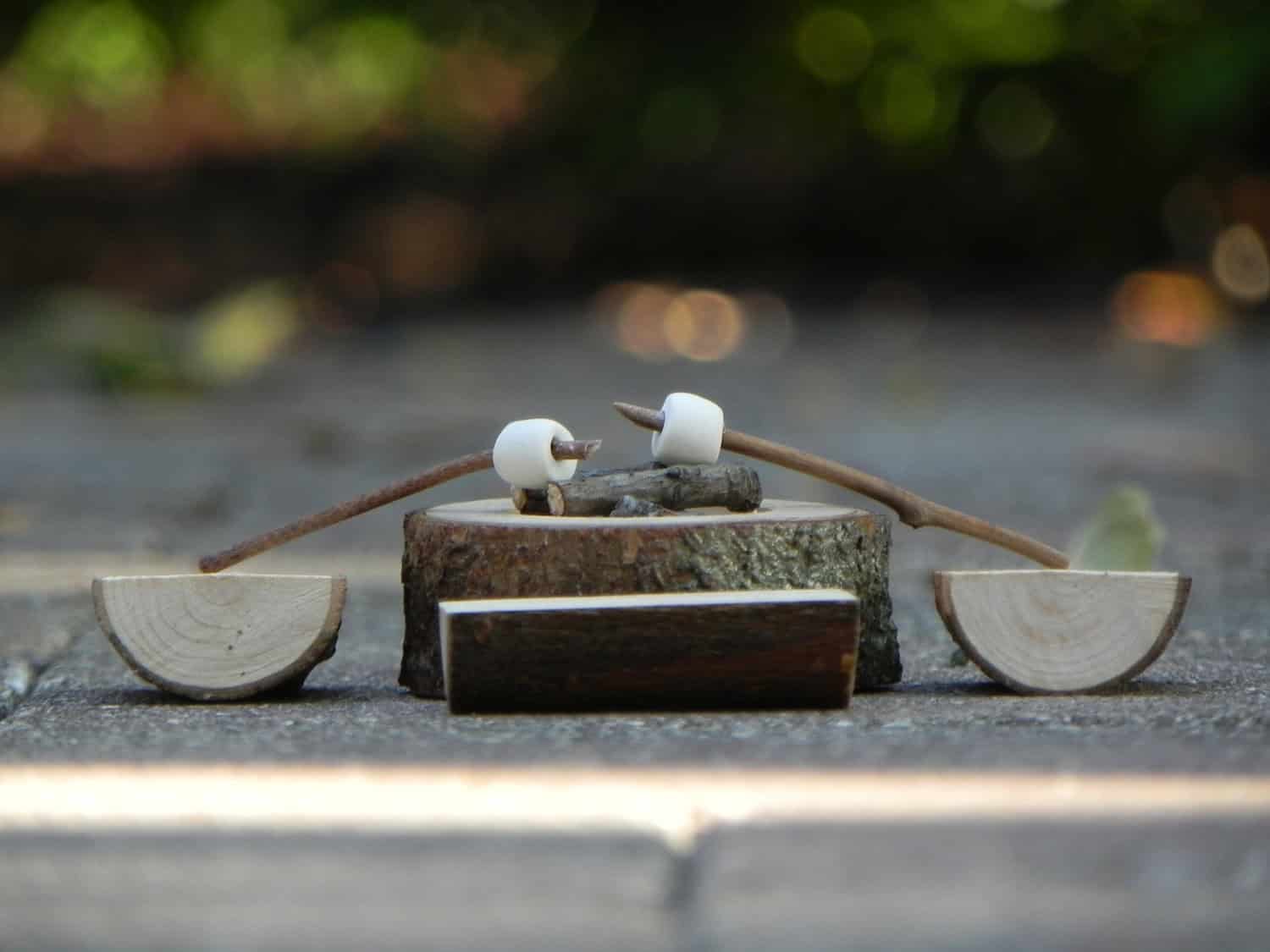 firepit with two marshmallow toasting sticks Buy it here: www.etsy.com