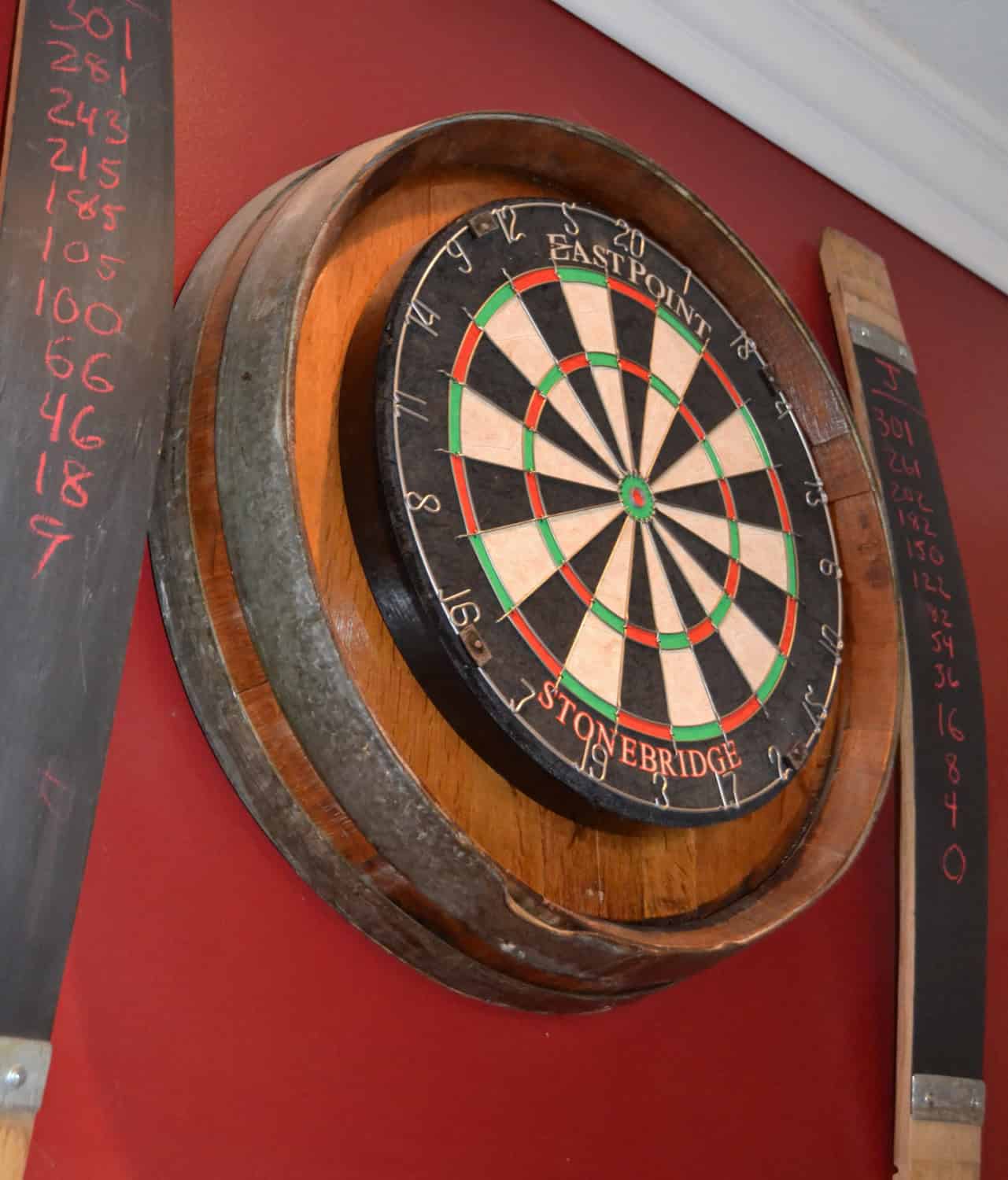 Wine Barrel Head Dart Board Kit Buy it here: www.etsy.com