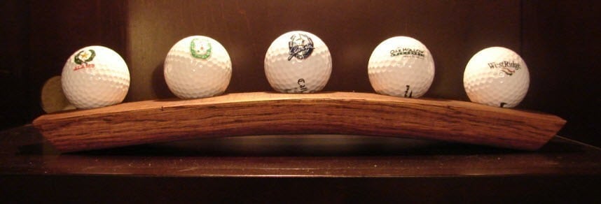 Wine Barrel Golf Ball Display Buy it here: www.etsy.com