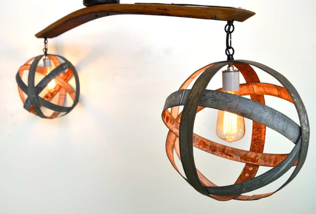 Wine Barrel Ring Atom Globe Hanging Chandelier Buy it here: www.etsy.com