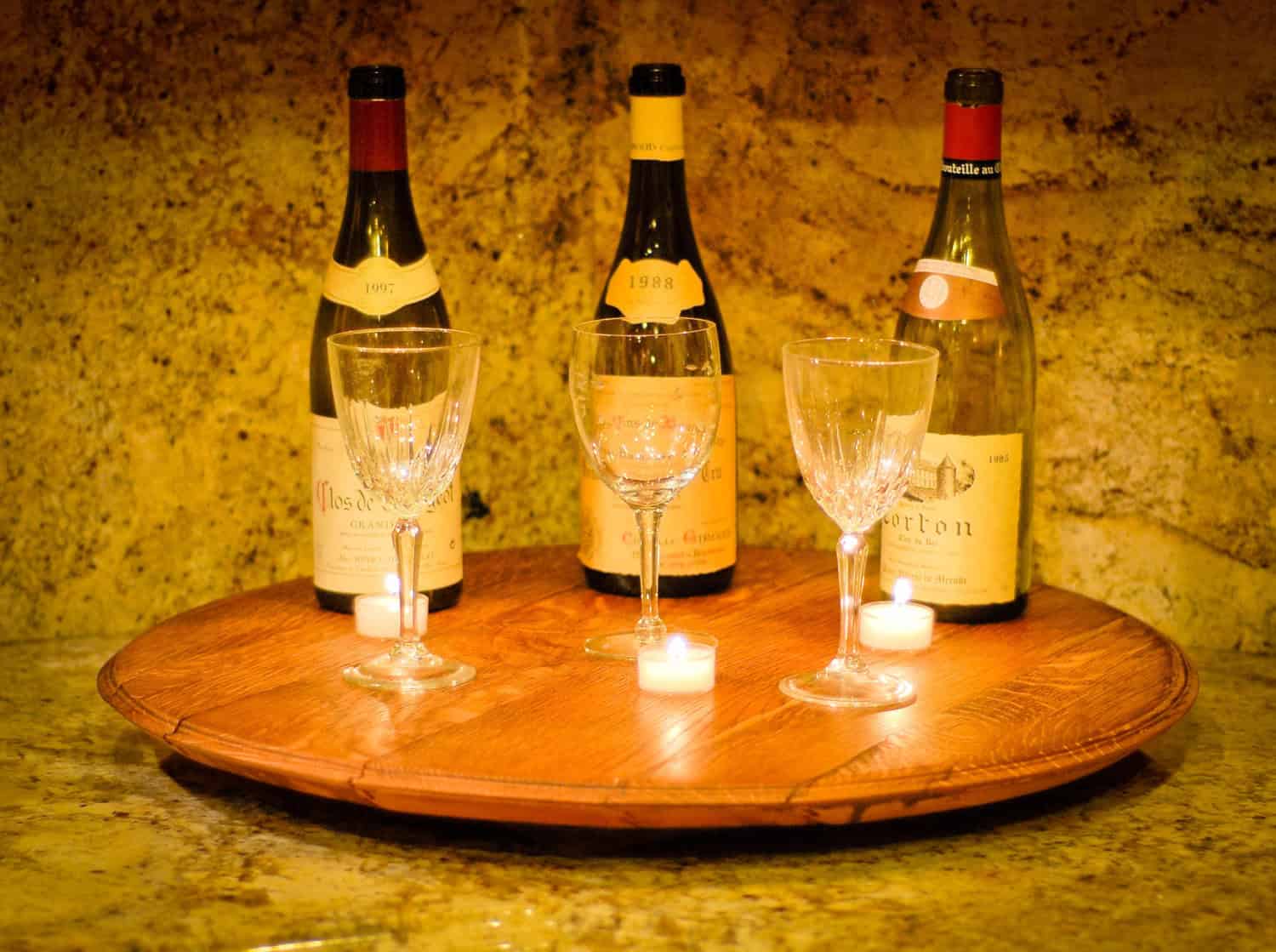 Recycled Wine Barrel Lazy Susan Cheese Plate Cutting Board Buy it here: www.etsy.com