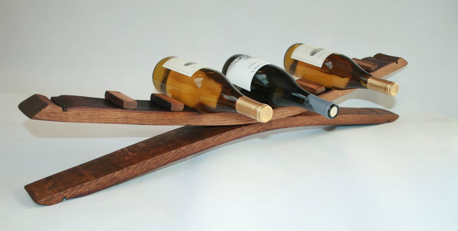 Reclaimed Recycled Wood Wine Barrel Wine Rack For Storage Buy it here: www.etsy.com