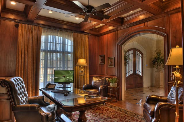 19 Dramatic Masculine Home Office Design Ideas 4