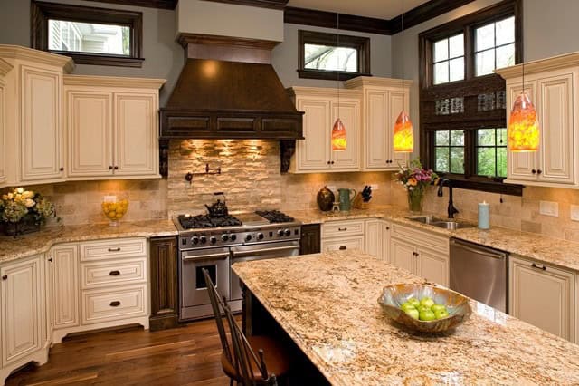18 Lovely Kitchen Design Ideas with Stone Walls 7