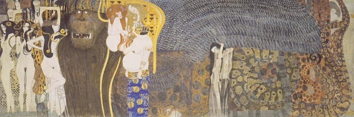 Beethoven Frieze by Gustav Klimt monumental Secession mural