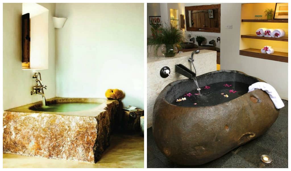 27 Stunning Stone Bathtub Designs