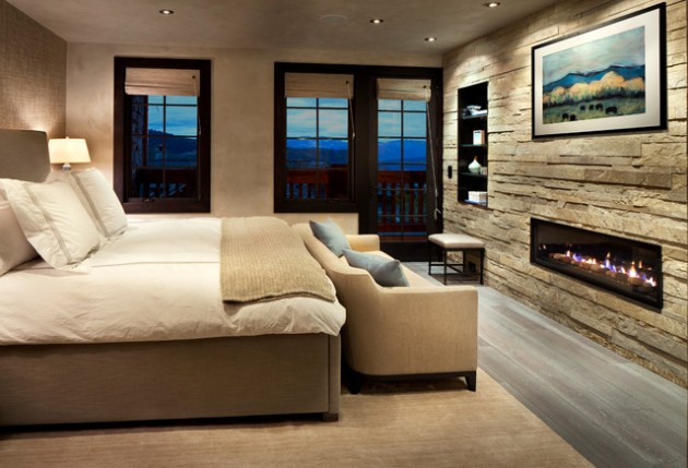 19 Elegant Stone Wall Bedroom Design Ideas