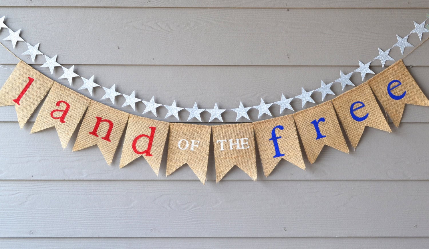 4th of July Burlap Banner Buy it here: www.etsy.com