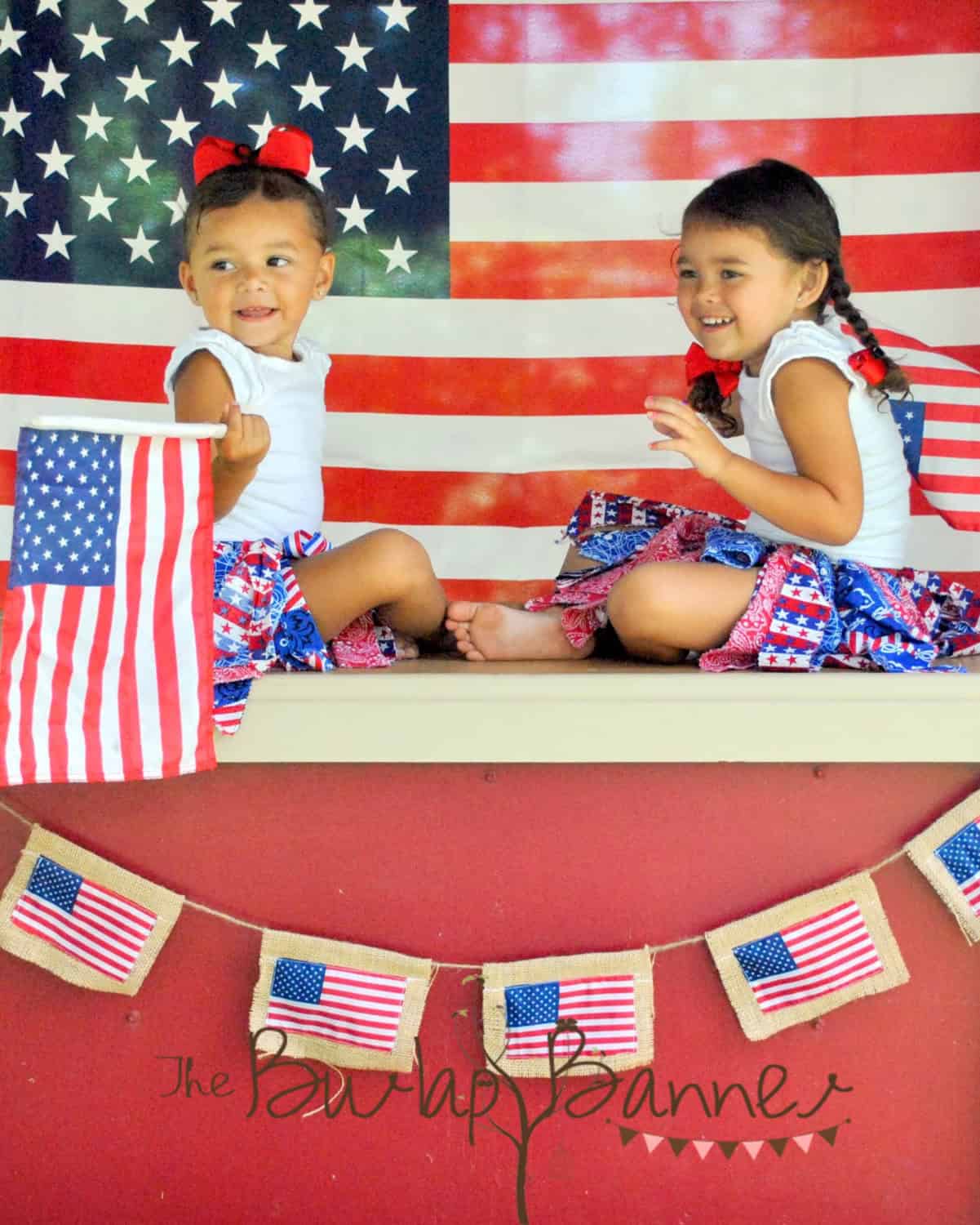 Red, White and Blue US American Flag, 4th of July Burlap Banner Buy it here: www.etsy.com
