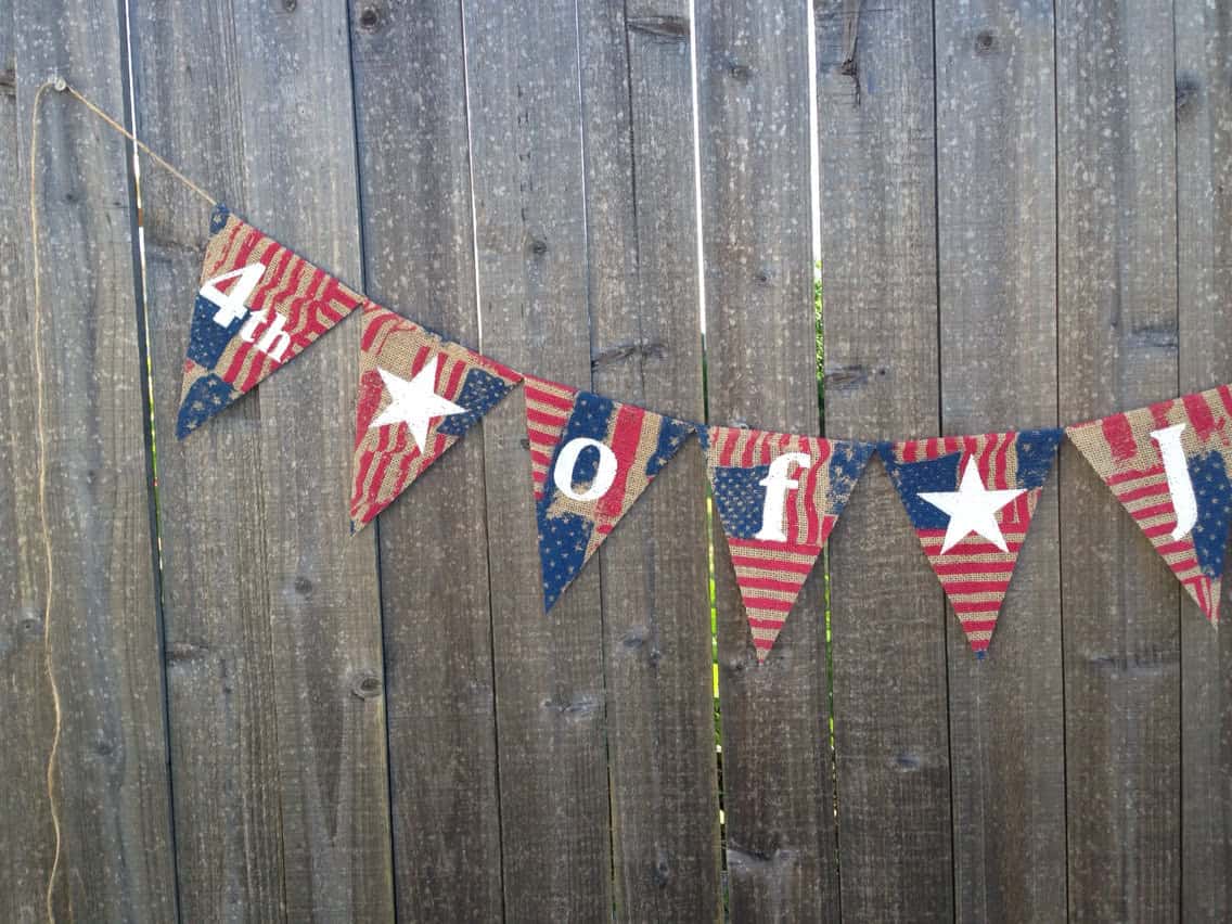 Patriotic decor burlap banner Buy it here: www.etsy.com