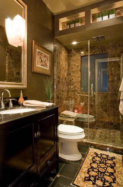 18 Dramatic Masculine Bathroom Designs To Get You Inspired