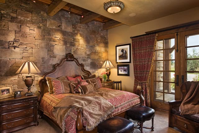 19 Elegant Stone Wall Bedroom Design Ideas 9
