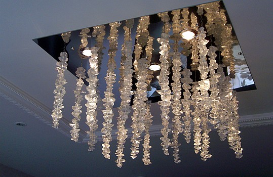 Glass Chandeliers and Glass Wall Lamps by Murano