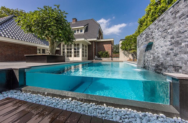 10. Incredible modern backyard pool design