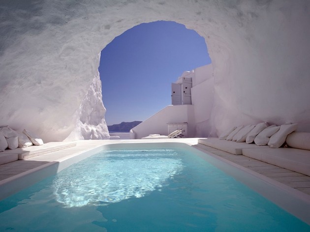 16. Cave pool, Santorini, Greece