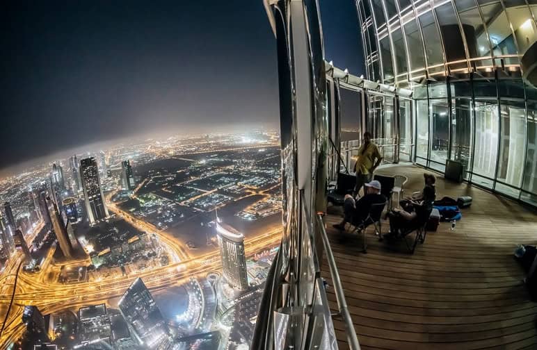 View from Burj Khalifa office at night Photo by: Dreamcore