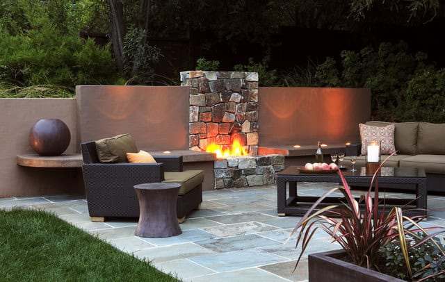 Contemporary Patio Fireplace Source