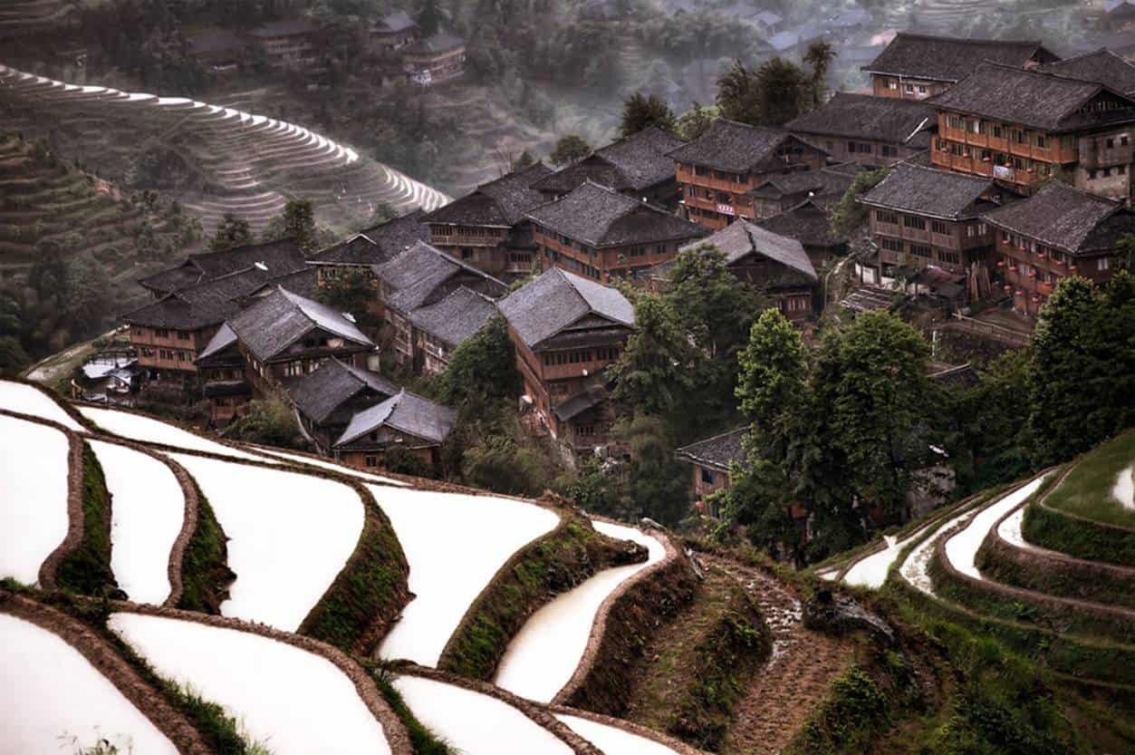 Village hidden behind a mountain in Southern China 5